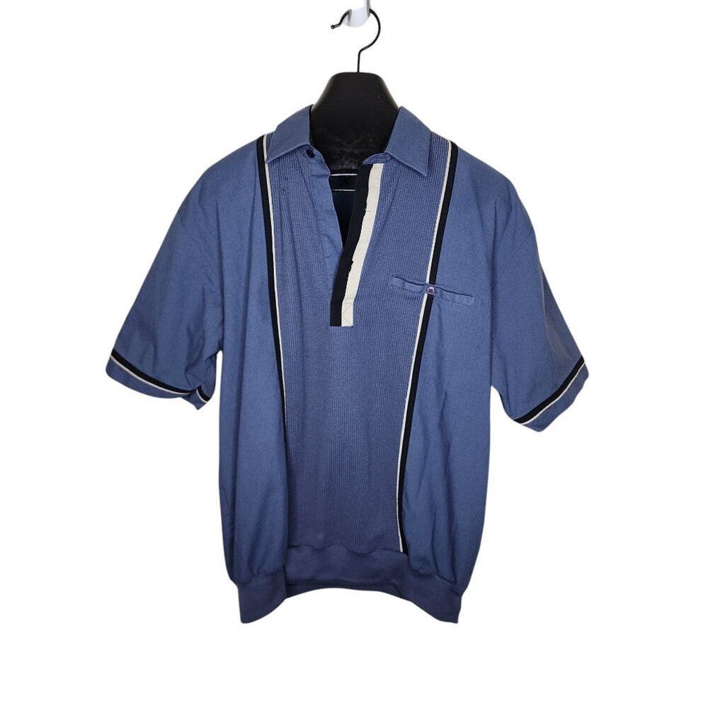 Vintage Sedgefield Short Sleeve Retro Polo Shirt Mens L Blue